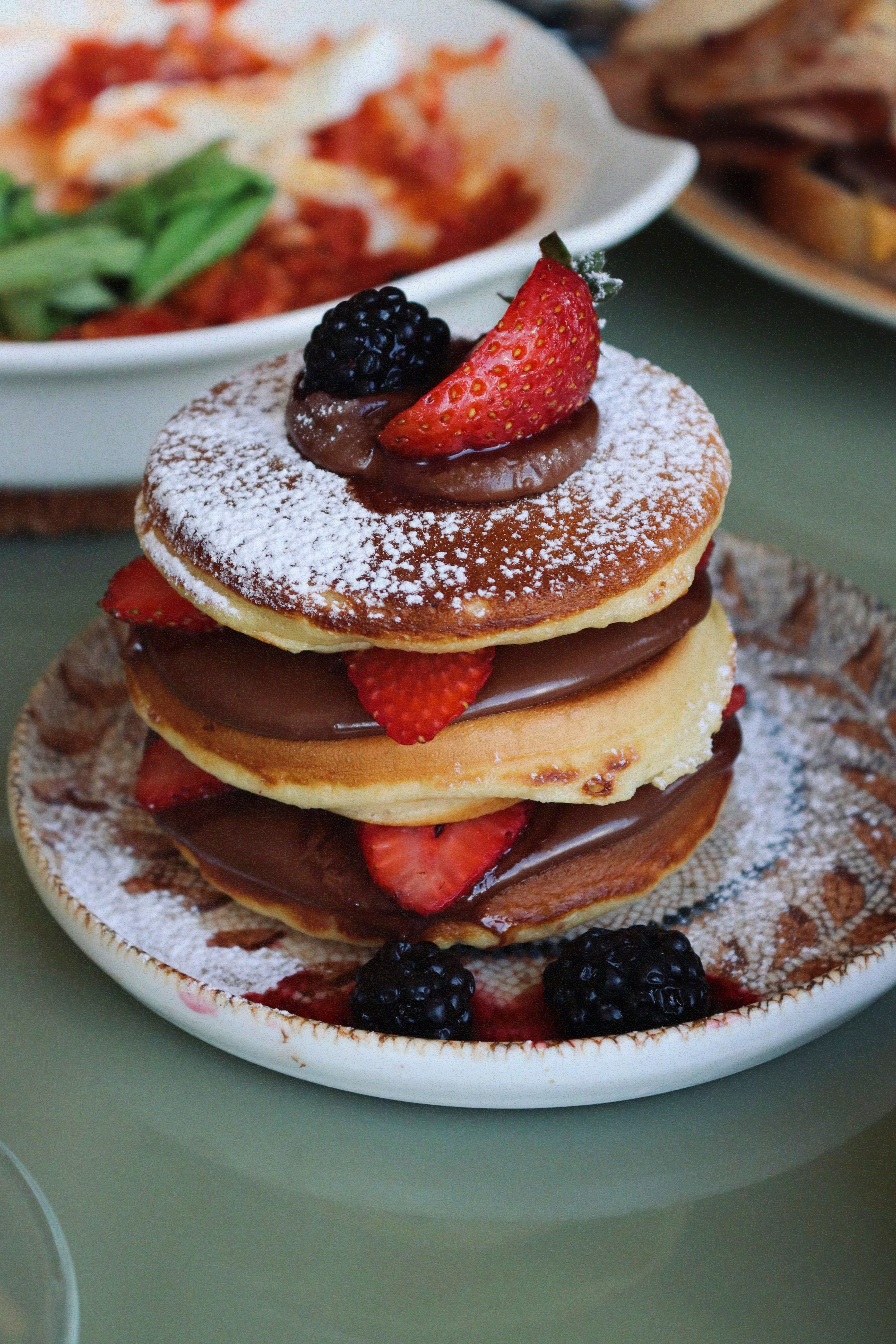 Stack of morning pancakes